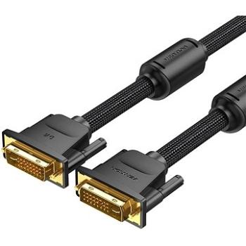 Vention Cotton Braided DVI Dual-link (DVI-D) Cable 10 m Black (EAEBL)
