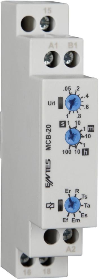ENTES MCB-20 časové relé multifunkčné  1 ks Čas.rozsah: 0.05 s - 100 h 1 prepínací