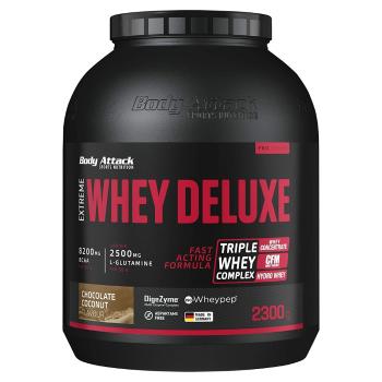 BODY ATTACK Extreme whey deluxe čokoláda kokos proteín 2300 g