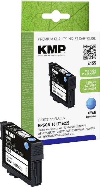 KMP Ink náhradný Epson T1622 (16) kompatibilná  zelenomodrá E155 1621,4803