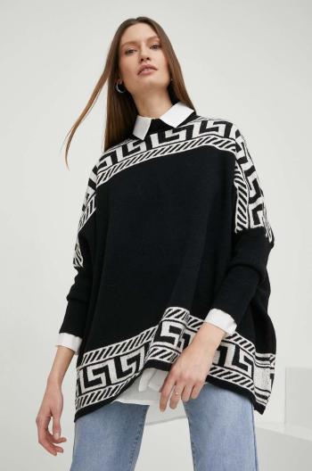 Vlnený sveter Answear Lab dámsky, čierna farba, teplý, s polorolákom