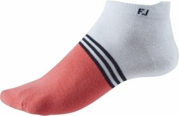 Footjoy Lightweight Roll-Tab Ponožky White/Coral S