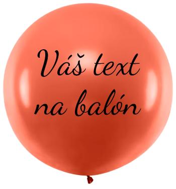 Balón s textom - Oranžový 80 cm