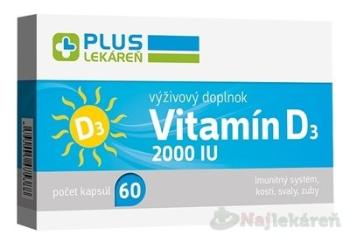 PLUS LEKÁREŇ Vitamín D3 2000 IU 60ks