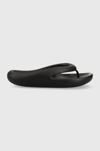 Žabky Crocs Mellow Slide dámske, čierna farba, na plochom podpätku, 208437