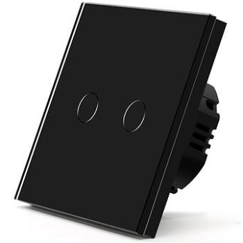 iQtech Millennium, WiFi 2× NoN vypínač Smartlife, čierny (IQTJ024)