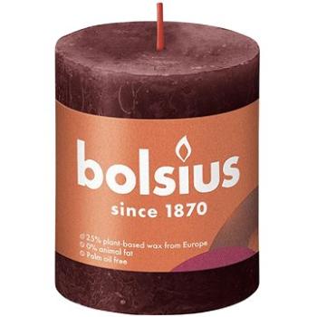 BOLSIUS rustikálna sviečka zamatovo červená 80 × 68 mm (8717847142894)