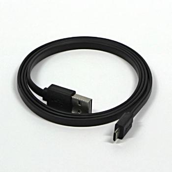LOGO KABEL USB 2.0, USB A M REVERSIBLE- USB MICRO M REVERSIBLE, 0.3M, PLOCHY