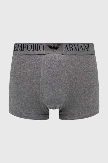 Boxerky Emporio Armani Underwear pánske, šedá farba