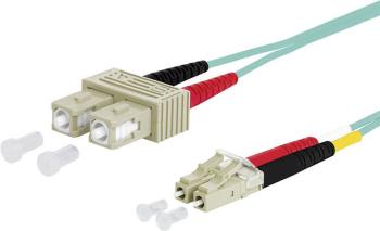 Metz Connect 151J1EOJO10E optické vlákno LWL prepojovací kábel [2x zástrčka SC - 2x zástrčka LC] 50/125 µ Multimode OM3