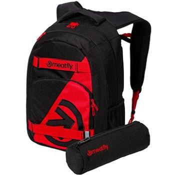 Meatfly Exile batoh, Red/Black, 24 L + peračník zadarmo (8590202045883)