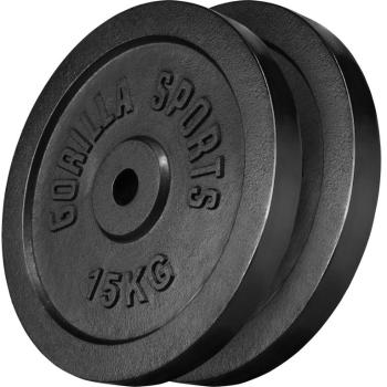 Gorilla Sports Sada záťažových kotúčov, 2 x 15 kg