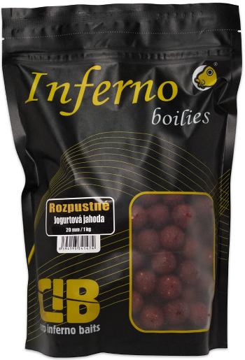 Carp inferno rozpustné boilies nutra line jogurtová jahoda - 1 kg 20 mm