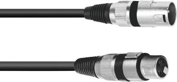 Omnitronic 30220405 XLR prepojovací kábel [1x XLR zástrčka 3pólová - 1x XLR zásuvka 3pólová] 1.00 m čierna