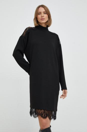 Šaty Nissa čierna farba, mini, oversize