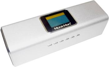 Technaxx MusicMan MA Display Soundstation mini reproduktor AUX, FM rádio, USB strieborná