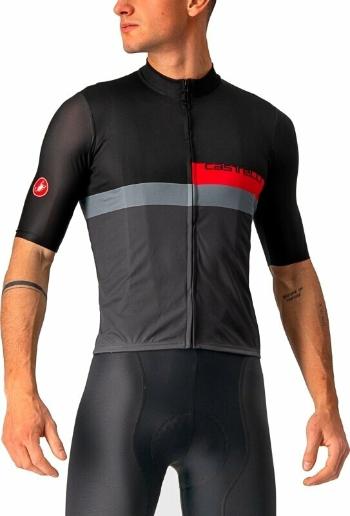 Castelli A Blocco Jersey Black/Red-Dark Gray 3XL