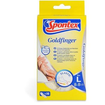 SPONTEX Goldfinger latexové rukavice jednorazové 10 ks L (9001378230489)