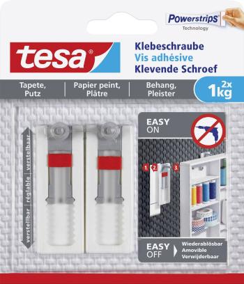 tesa 77775 tesa® lepiaca skrutka nastaviteľná  biela Množstvo: 2 ks