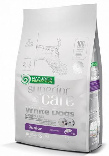 Natures P Superior care white dog GF junior salmon granule pre biele psy 1,5kg