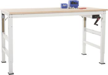 Manuflex AU9115.3003 Pracovný základný stôl UNIVERSAL Ergo K s multiplexovou doskou, ŠxHxV = 2000 x 800 x 722-1022 mm  F