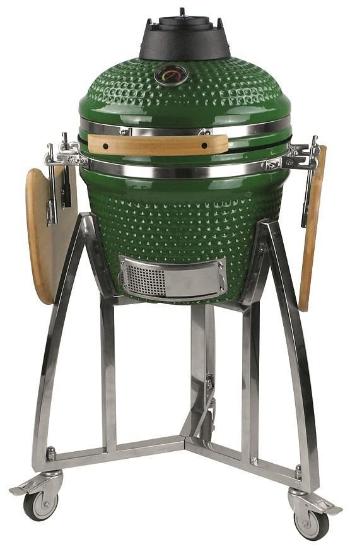 Gril Strend Pro Kamado Egg 16", priemer 33,50 cm, gril výška 73 cm, zelený, 40x57x97,50 cm