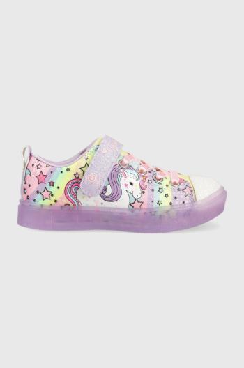 Detské tenisky Skechers Twinkle Sparks Ice Unicorn fialová farba