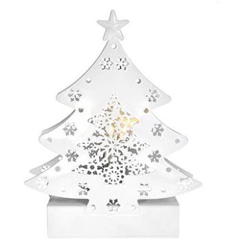 LED, kovový vianočný stromček, 2× AA (1V218)