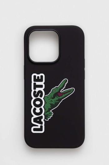 Puzdro na mobil Lacoste iPhone 14 Pro 6,1" čierna farba