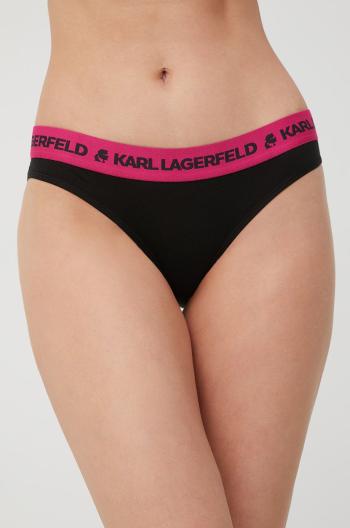 Nohavičky Karl Lagerfeld čierna farba