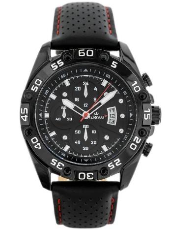 Pánske hodinky G. ROSSI - QUBUS  (zg113a) black/red