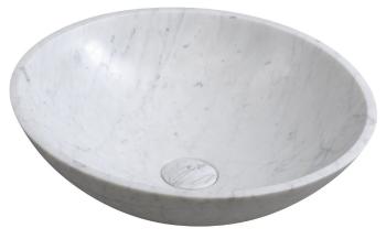 SAPHO - BLOK kamenné umývadlo 42x14 cm, biela carrara 2401-42