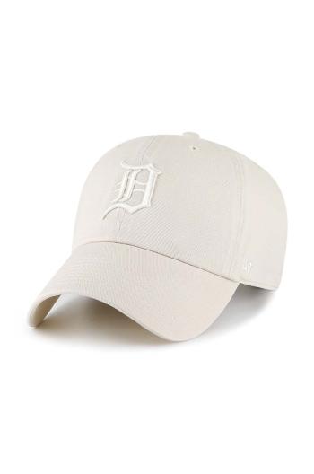 Bavlnená šiltovka 47brand MLB Detroit Tigers béžová farba, s nášivkou