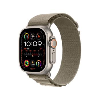 APPLE WATCH ULTRA 2 GPS + CELLULAR, 49MM TITANIUM CASE WITH OLIVE ALPINE LOOP - SMALL, MREX3CS/A