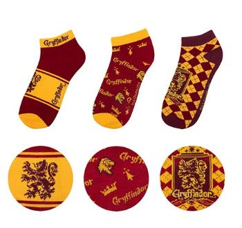 Cinereplicas Sada 3 párov členkových ponožiek - Harry Potter Chrabromil