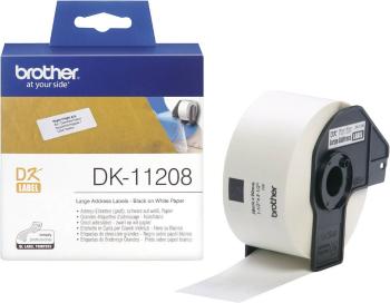 Brother DK-11208 etikety v roli 90 x 38 mm papier  biela 400 ks permanentné DK11208 adresná nálepky