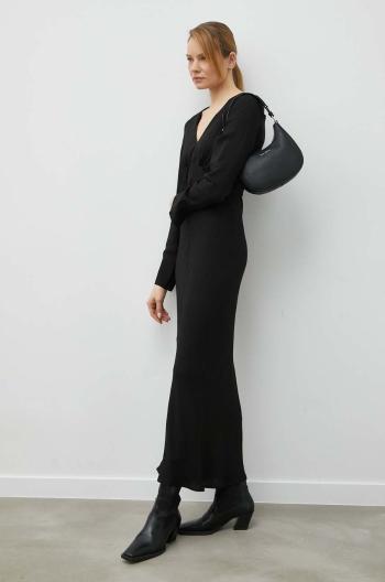Šaty Birgitte Herskind čierna farba, maxi, rovný strih