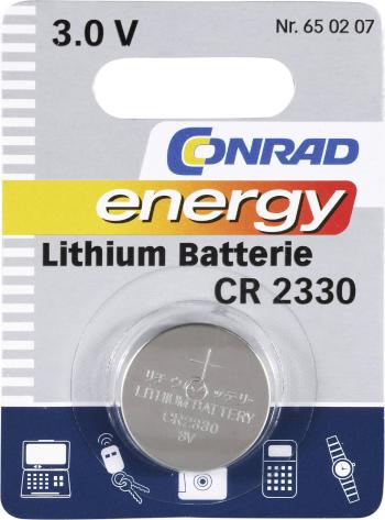 Conrad energy CR2330 gombíková batéria  CR 2330 lítiová 260 mAh 3 V 1 ks