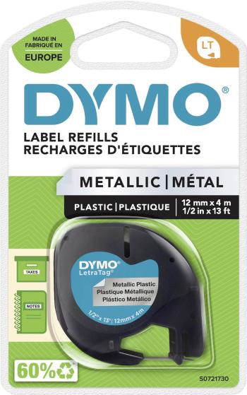 DYMO LT páska do štítkovača   Farba pásky: strieborná (metalíza) Farba písma: čierna 12 mm 4 m