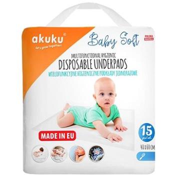 AKUKU jednorazová vložka Baby Soft 40 × 60 cm, 15 ks (5907644005000)