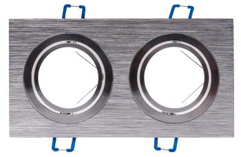 LED Solution Dvojitý podhľadový rámček brúsený hliník hranatý výklopný 3607