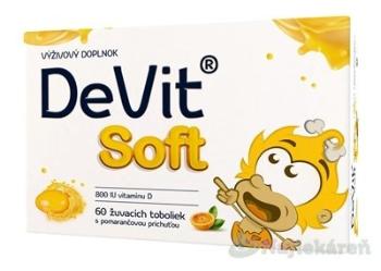 DeVit Soft Vitamín D žuvacie tobolky 60ks