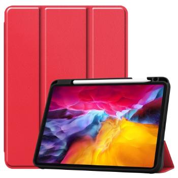 LEATHER Zaklápací obal Apple iPad Pro 11 (2022 / 2021 / 2020 / 2018) červený