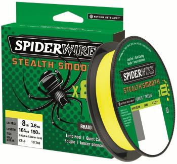 Spiderwire splietaná šnúra stealth smooth 8 žltá 150 m - 0,13 mm 12,7 kg