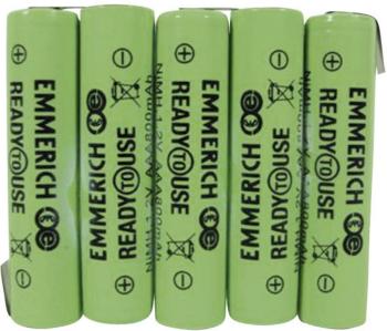 Emmerich ReadyToUse 5AAA-ZLF akupack - sada nabíjacích batérií 5x micro (AAA) spájkovacia špička v tvare Z Ni-MH 6 V 800