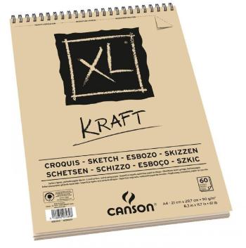 CANSON XL KRAFT - Skicár v krúžkovej väzbe A4 (60 listov)