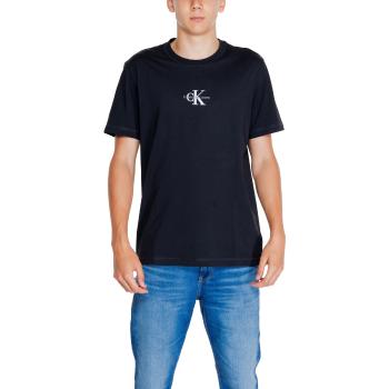 Calvin Klein Jeans  MONOLOGO TEE J30J325649  Polokošele s dlhým rukávom Čierna