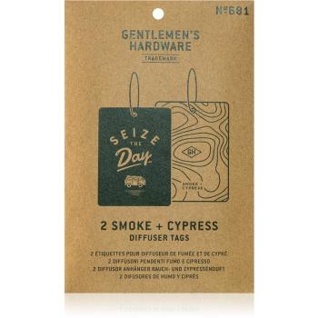 Gentlemen's Hardware Smoke & Cypress vonná auto visačka 2 ks