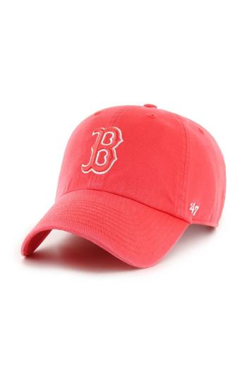 Bavlnená šiltovka 47 brand MLB Boston Red Sox červená farba, s nášivkou, B-RGW02GWS-YH