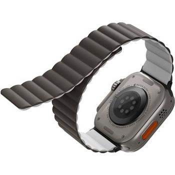 UNIQ Revix Reversible Magnetic remienok na Apple Watch 42/44/45/Ultra 49 mm sivý/biely (UNIQ-49MM-REVAGRYDWHT)